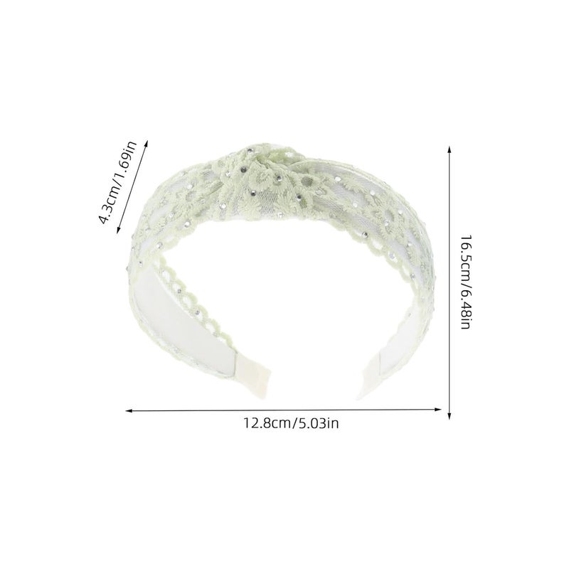 SUPVOX 2 Pcs Wide Boho Rhinestone Flower Headbands with Embroidery, Sparkly Hairbands for Women, Decorative Hair Accessories for Parties and Special Occasions - Image 2