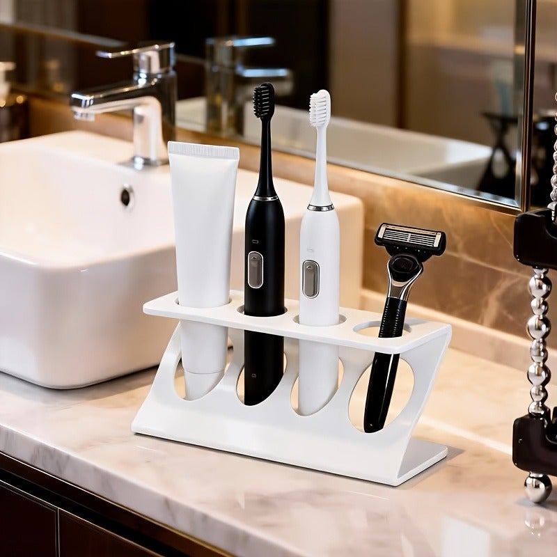 Bathroom Multipurpose Storage Rack for Toothbrush Holder, Multifunctional Drain Rack Organizer, Desktop Organizer for Bathroom And Kitchen, Stylish And Practical - Image 4