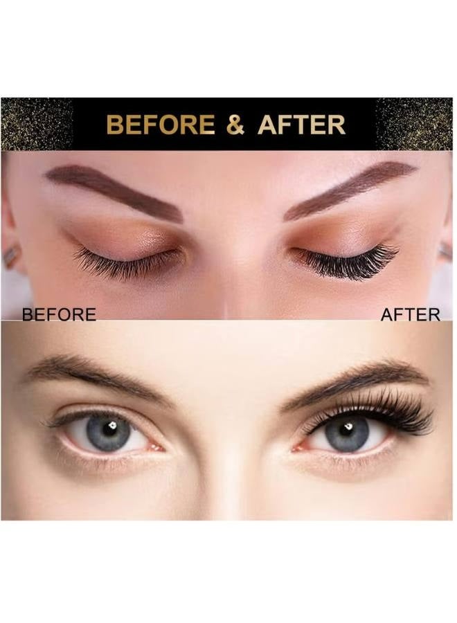 Dual Magnetic Eyelashes without Eyeliner or Glue Needed, Reusable False Lashes Natural Look 3D Effect Waterproof Fake Eyelash Set with Applicator, Easy to Wear ,8Pairs - Image 2