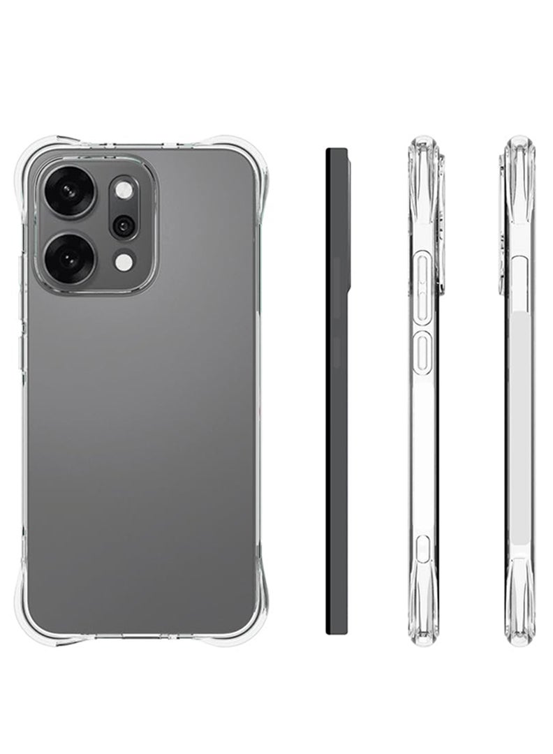 Case Up Clear Case Compatible with Oppo Reno 14 Shock-Absorption TPU Cell Phone Cover, Soft Flexible & Crystal Clear Protective Case - Image 1