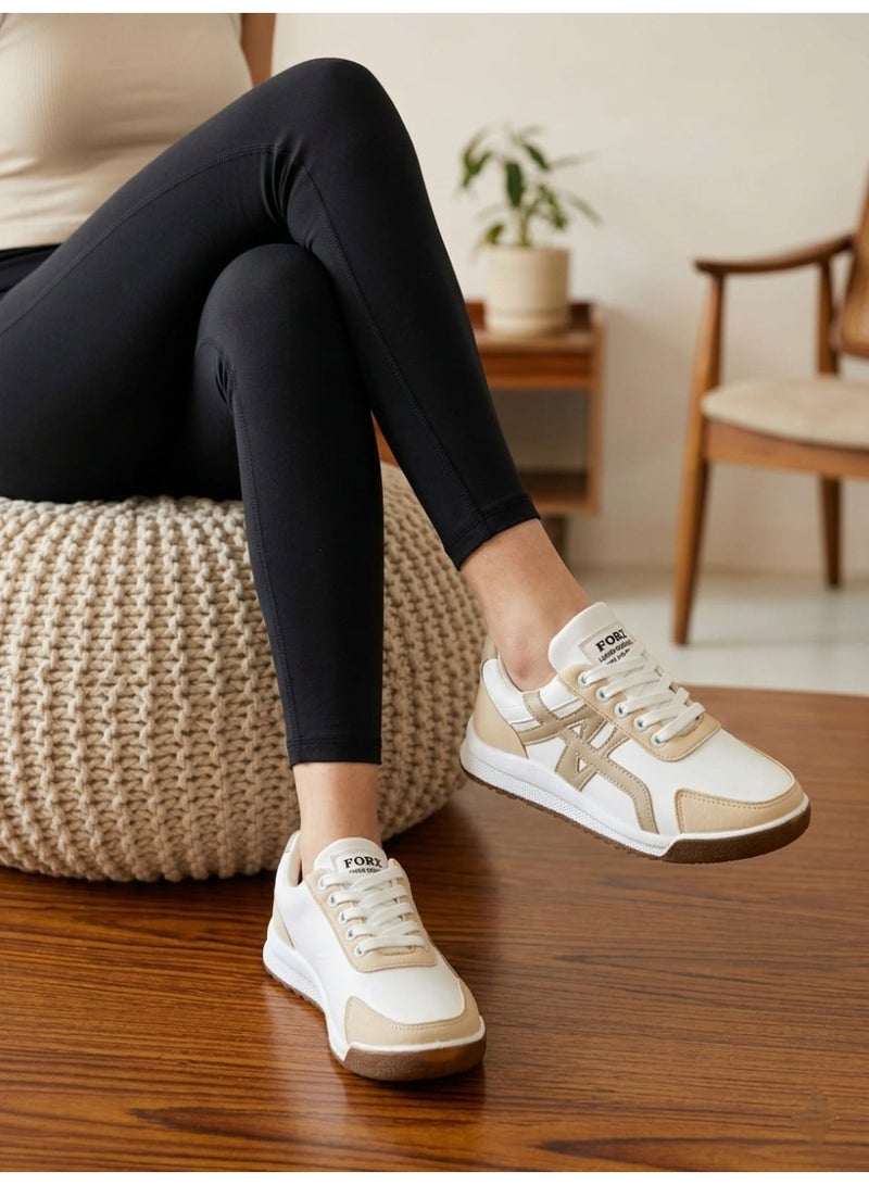 فيبراندا كوتشي نسائي أنيق بتصميم عصري يمنحك مظهرًا شبابيًا L-13-بيج - Image 1