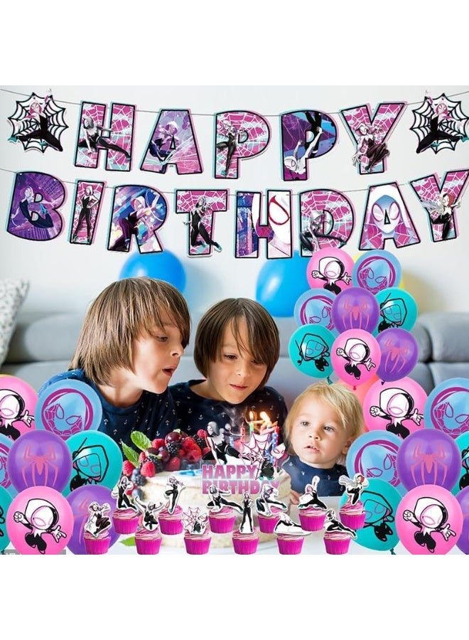 SOLARAE Spider-Man Birthday Party Decorations, Birthday Balloons Birthday Cake Decorations Banner Happy Birthday Birthday Decorations Party Supplies - Image 5