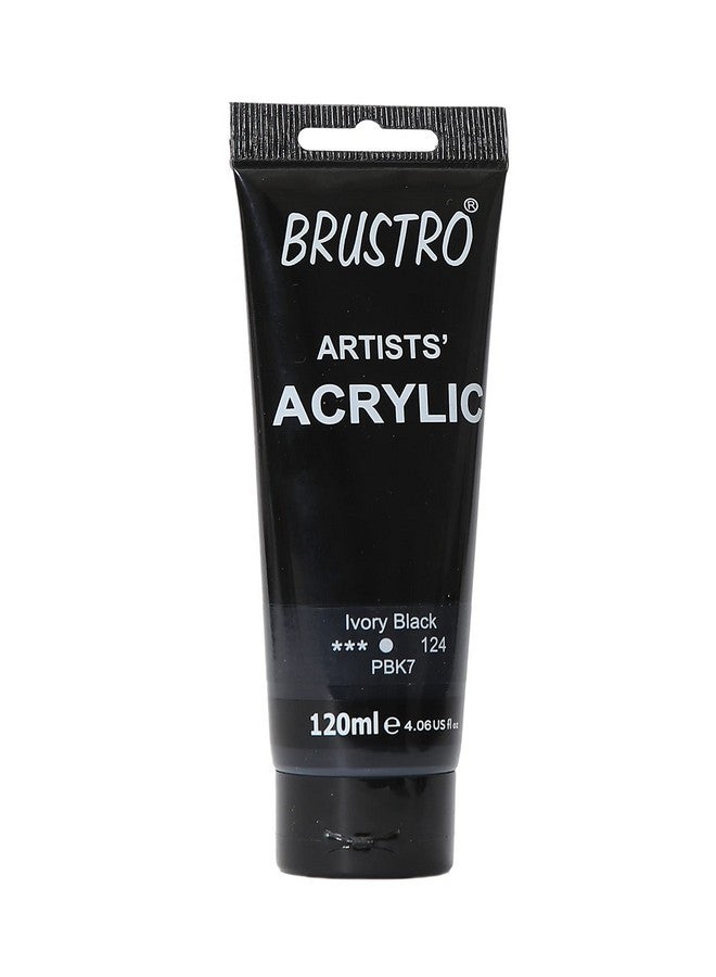 بروسترو طلاء أكريليك BRUSTRO Artists 120 مل باللون العاجي الأسود - Image 1