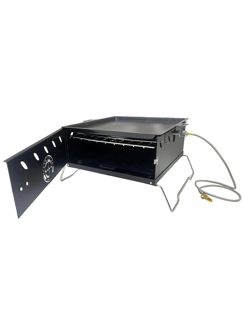 بي آر إس موقد شواء بيتزا محمول قابل للطي 3 في 1 موقد مطبخ متعدد التخييم - Image 3