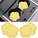 BDZMC 4PCS Car Cup Holder Coasters AntiSlip Flower Shaped Car Cup Holder Mat Car Beverage Coaster Cup Holder Insert Ornaments Coaster Universal Car Interior Decor Accessories Yellow - Image 2