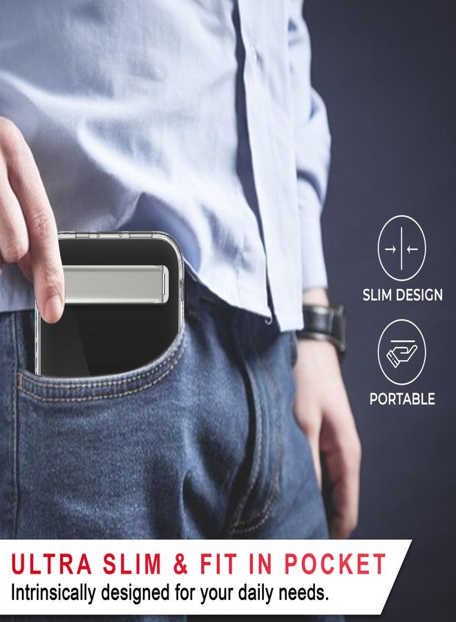 سيدو جراب CEDO مزود بحامل قابل للتعديل بثلاثة اتجاهات لهاتف iPhone 15، مع حامل معدني، وواقي من الصدمات بمواصفات عسكرية، وغطاء خلفي رفيع وشفاف من الأكريليك، وتصميم فائق الوضوح لهاتف iPhone 15 - Image 3