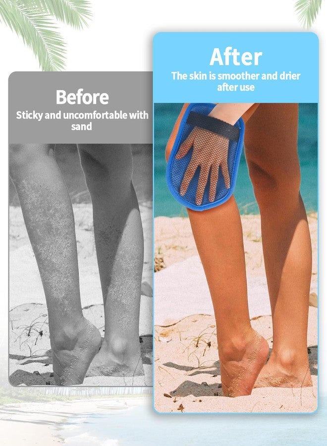 Aecsze 2 PCS Sand Remover for Beach, Soft Wipe Off Mitts for Sand Removal, Ideal for Beach, Volleyball, Surf - Image 4