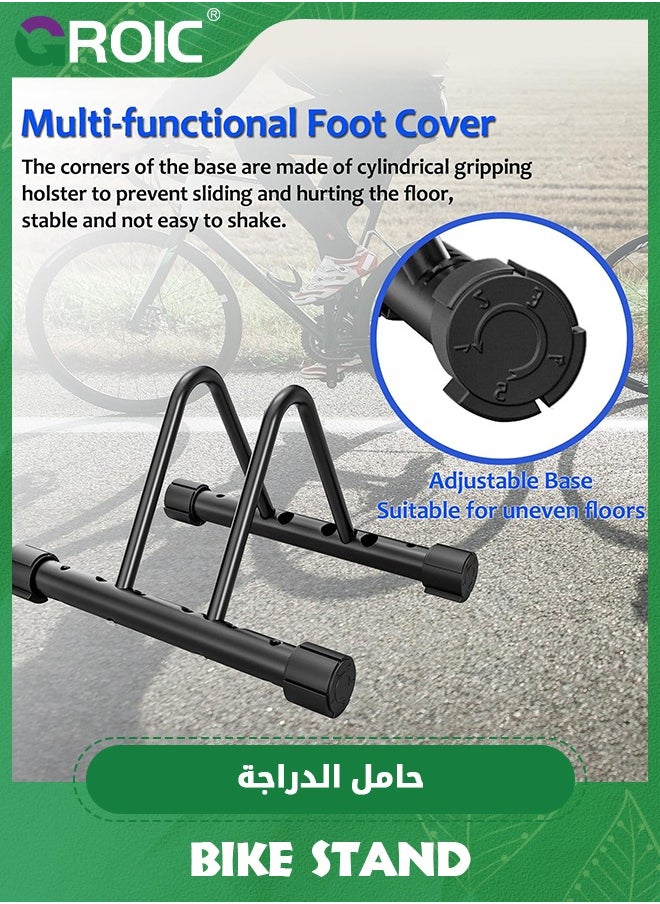 GROIC 2 Bikes Floor Bike Stand,Bike Parking Rack,Bike Storage Stand,Bike Floor Stand,Bicycle Floor Parking Rack Stand for Mountain MTB Road Bike  - Image 4