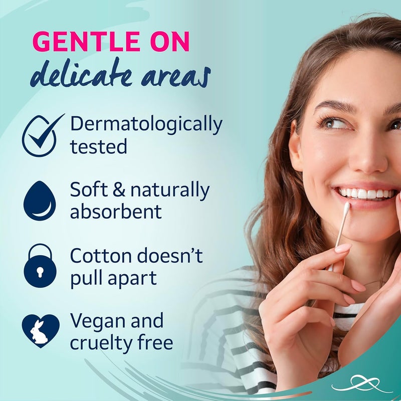 Lil-Lets Cotton Wool Buds - 200 Count, Certified Organic, 100% Pure Cotton Tips with Durable Paper Stems - Image 3