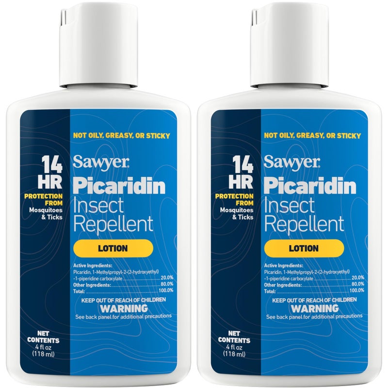 Sawyer Products SP5642 20% Picaridin Insect Repellent, Lotion, 4-Ounce, Twin Pack,White - Image 1