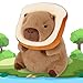 Achwishap Capybara PlushCute Plushies Capybara Stuffed AnimalSoft Capybara Plush ToysKawaii Plush Stuffed Toys with Wearable Bread Plushies Gifts for Kids Adults BirthdayBrown 12 - Image 3
