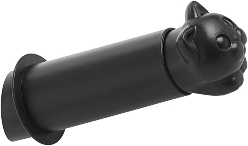Wall-Mounted Cat Roll Paper Holder Black, Cartoon Toilet Paper Dispenser with Shelf for Bathroom and Kitchen, Household Wall Tissue Mount, No-Drill Installation - Image 1