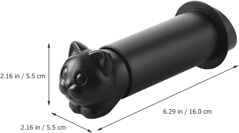 Wall-Mounted Cat Roll Paper Holder Black, Cartoon Toilet Paper Dispenser with Shelf for Bathroom and Kitchen, Household Wall Tissue Mount, No-Drill Installation - Image 2