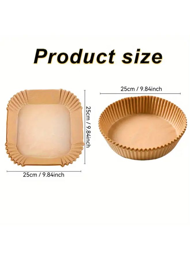 Square Air Fryer Liners 50 Non Stick Parchment Sheets Baking Microwave Cooking - Image 5