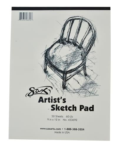 Sax Artists Sketch Pad - 9 x 12 inches - 50 Sheets per Pad, 60lbs - White - 453692 - Image 2