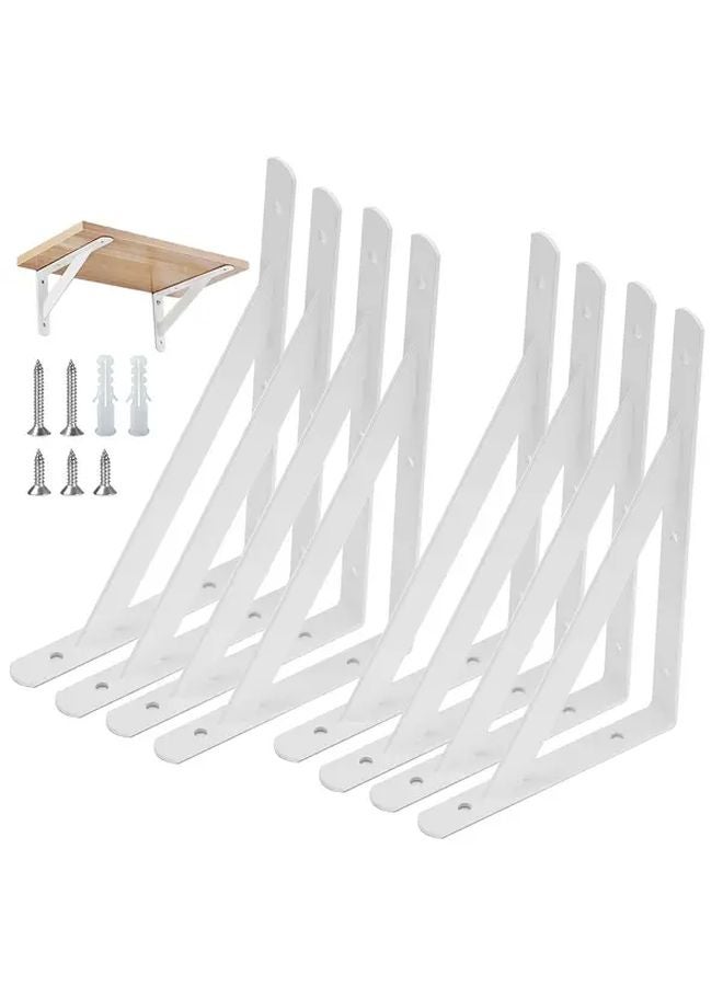 12 Inch Heavy Duty Metal Shelf Brackets 12 Pack L Shaped Floating Wall Mount - Image 2
