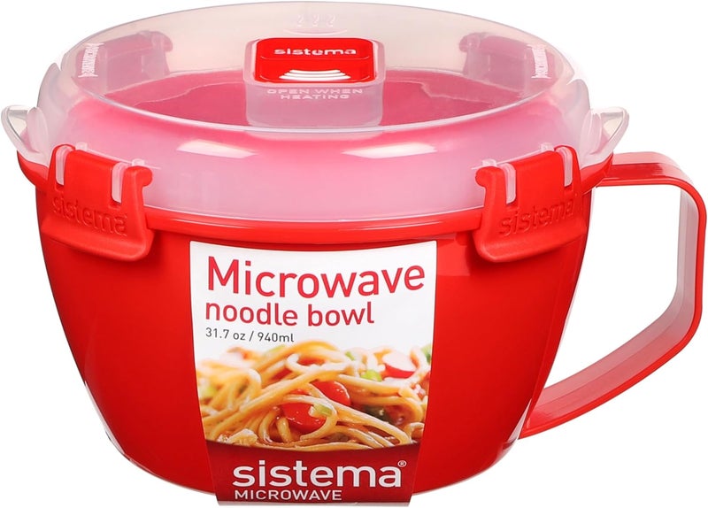 Sistema 1109ZS Microwave Collection Noodle Bowl 1 Count Pack of 1 Red - Image 1