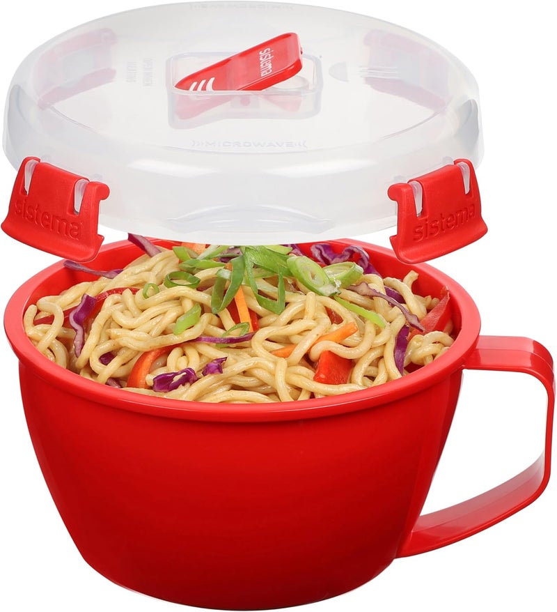 Sistema 1109ZS Microwave Collection Noodle Bowl 1 Count Pack of 1 Red - Image 2