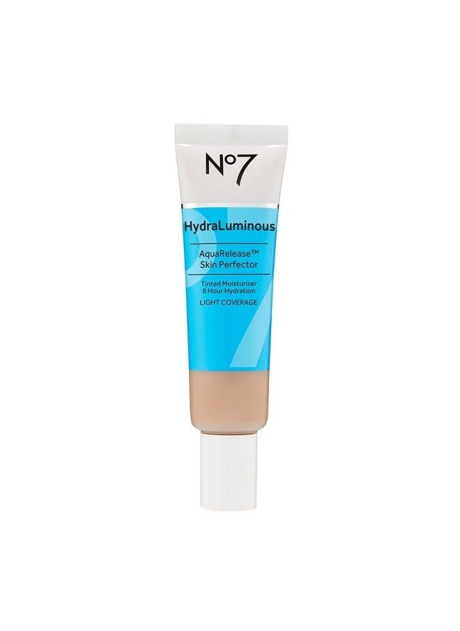 No7 - HydraLuminous AquaRelease Skin Perfector - Light - Hydrating Tinted Moisturizer & Foundation for Face - Ceramides & Vitamin B5 for Long Lasting Skin Hydration (30 ml) - Image 1