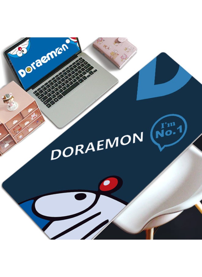 Generic - Blue Fat Doraemon Oversized Mouse Pad Cute Ding-dang Cat Office Desk Pad Keyboard Pad Wholesale-Color:700x300x5mm-Pattern:Jingle Cat NO1 - Image 1