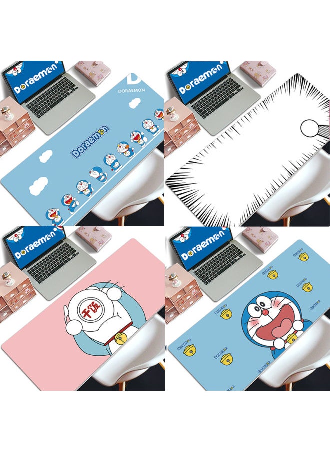 Generic - Blue Fat Doraemon Oversized Mouse Pad Cute Ding-dang Cat Office Desk Pad Keyboard Pad Wholesale-Color:700x300x5mm-Pattern:Jingle Cat NO1 - Image 1