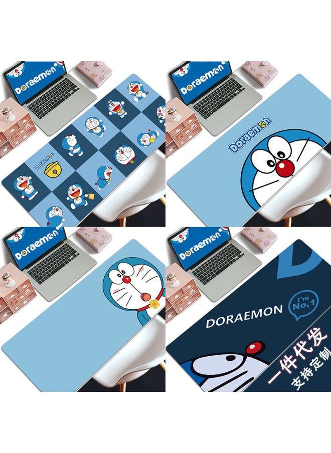 Generic - Blue Fat Doraemon Oversized Mouse Pad Cute Ding-dang Cat Office Desk Pad Keyboard Pad Wholesale-Color:700x300x5mm-Pattern:Jingle Cat NO1 - Image 1