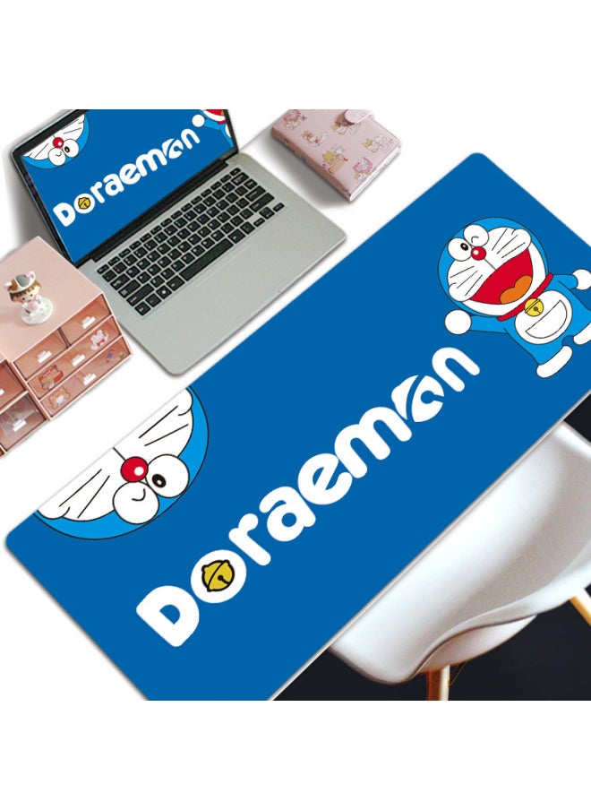 Generic - Blue Fat Doraemon Oversized Mouse Pad Cute Ding-dang Cat Office Desk Pad Keyboard Pad Wholesale-Color:700x300x5mm-Pattern:Jingle Cat NO1 - Image 1