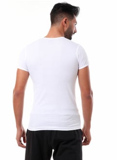 COTTONIL Cottonil  Smooth Cotton Half Sleeves Undershirts - White  - Image 2
