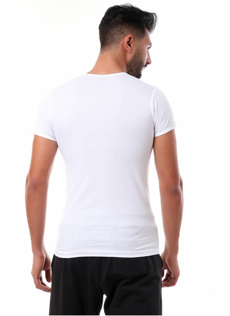 COTTONIL Cottonil  Smooth Cotton Half Sleeves Undershirts - White  - Image 2