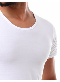 COTTONIL Cottonil  Smooth Cotton Half Sleeves Undershirts - White  - Image 4