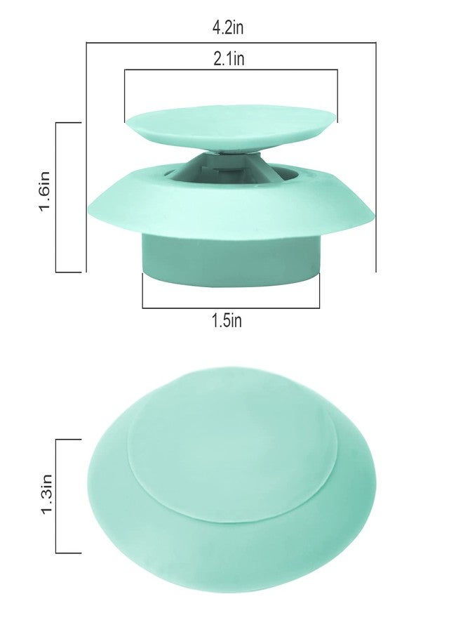 MADHYA Silicone Bathtub Strainers/Stopper, Hair Trap Catcher Protectors, Bathroom Drain Plug Drain Stopper, Shower Laundry Sink Drain Sink Cover, Laundry Sink Drain Stopper, Random Color, Pack of 4 - Image 3