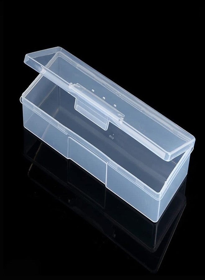 Yimaa 4 Pack Nail Tool Box Plastic Nail File Case Pedicure Container Storage Case Nail File Holder Box Clear Manicure Tool Box Nail Art Kits Tools - Image 2