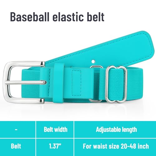 Ninsone Baseball Socks and Belt Combo Set for Youth Boys Girls Adult, Softball Tball Belt Socks with Elastic Belts - Image 2