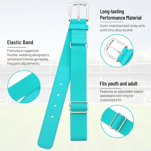 Ninsone Baseball Socks and Belt Combo Set for Youth Boys Girls Adult, Softball Tball Belt Socks with Elastic Belts - Image 4