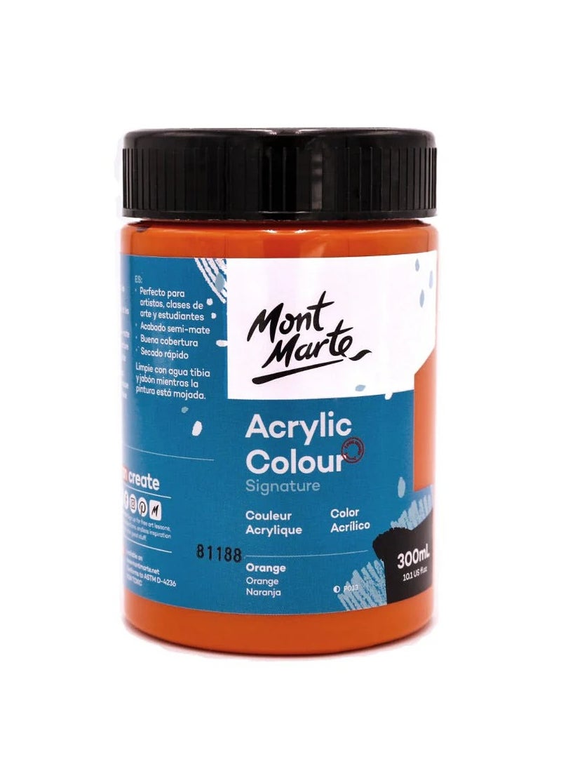 Signature Acrylic Colour 300ml Content Orange