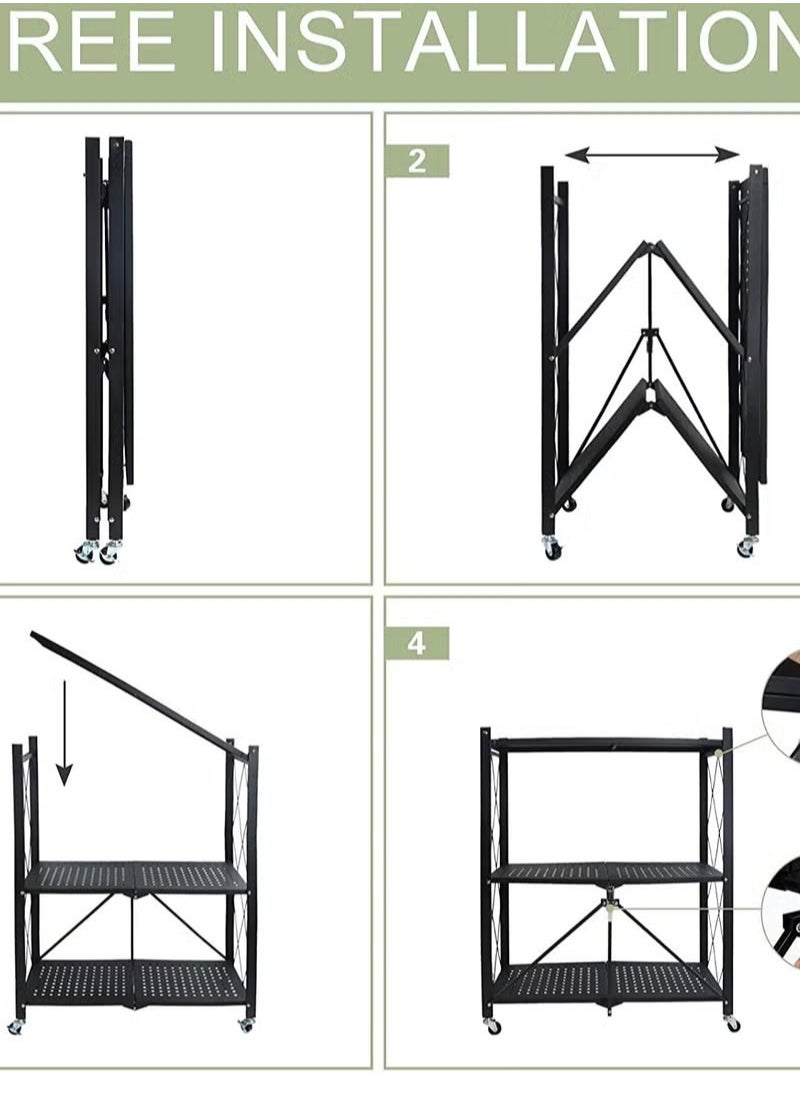 EXCLIFE - 3-Tire Scratch-Resistant Storage Rack White - Image 1