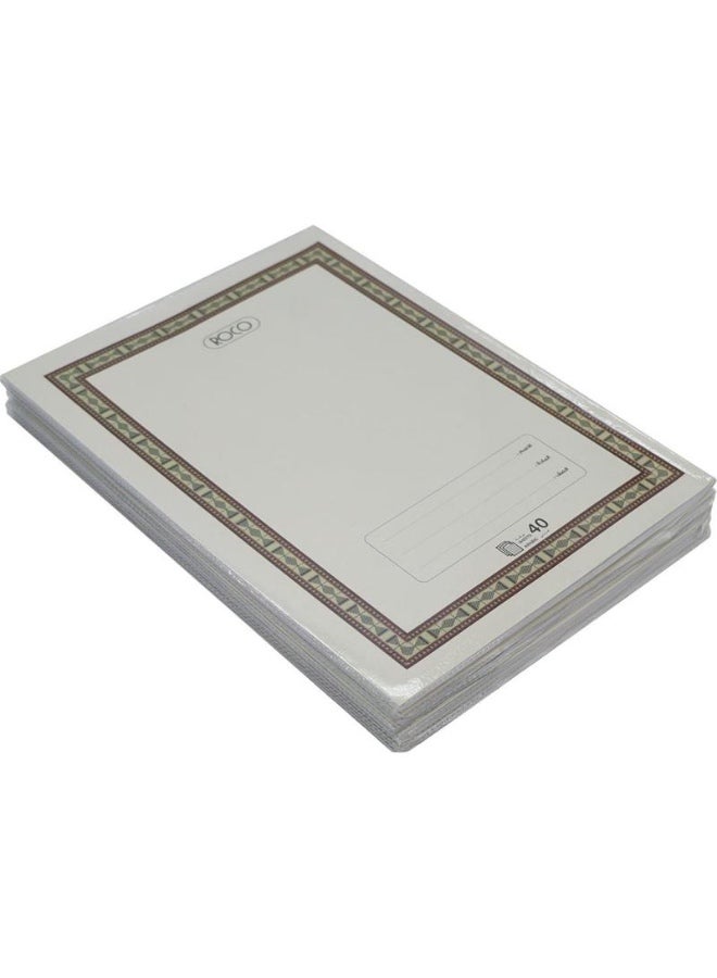 Rocco Roco Exercise Book Pack of - Framed on white cover, 5 cm, 22 x 16 dimensions (80 pages, 40 sheets, single ruled, Arabic, white) - Image 4