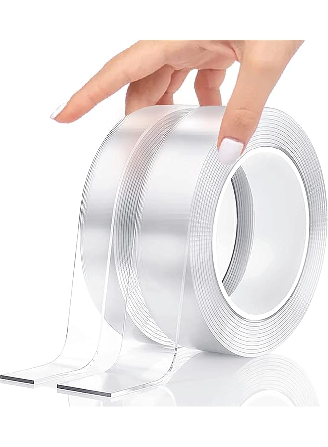 Double Sided Tape Transparent Washable Waterproof Strong Adhesive Tape Reusable Silicone Tape For Household And Industrial Use Heavy Duty Tape 3Mx3Cmx2Mm 2Pcs