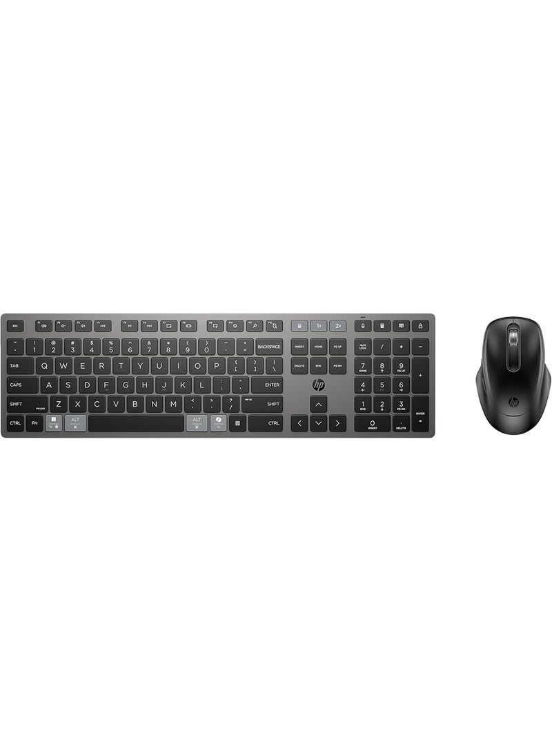 HP 720 Multi Device Rechargeable Wireless Keyboard And Mouse Combo 9t5a9aa Nightfall Nightfall black - Image 1