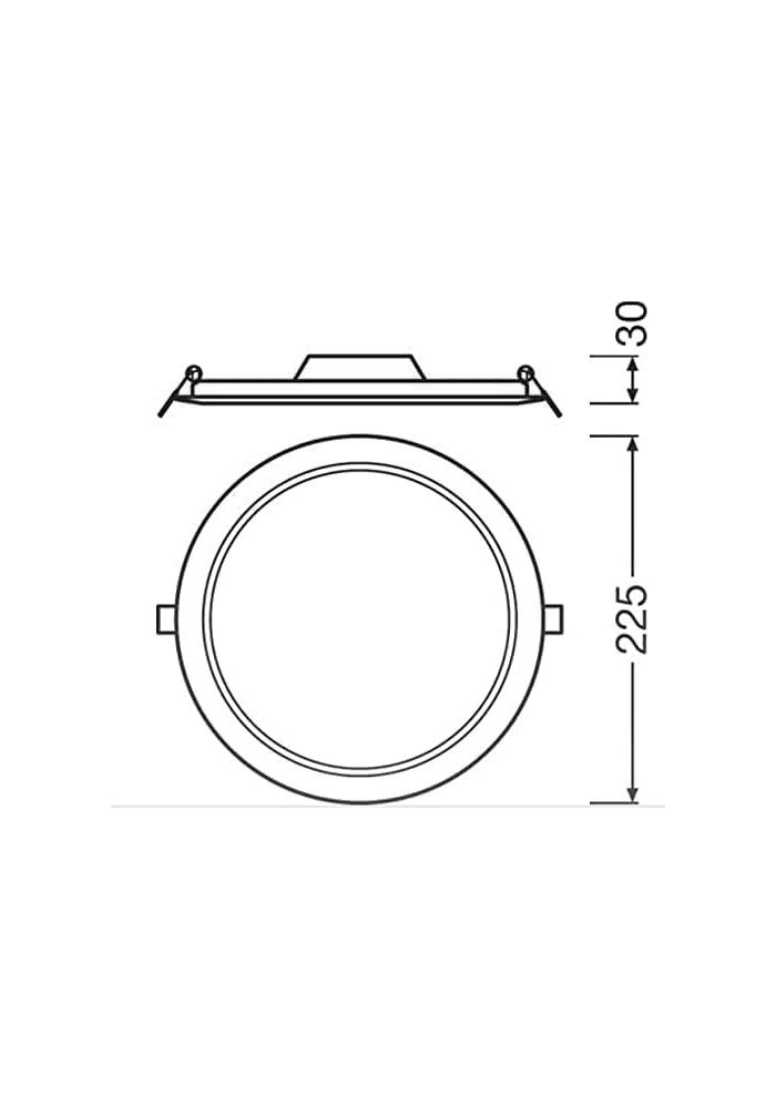 LEDVANCE مصابيح LED Value Slim Panel Downlight من Ledvance بقوة 18 وات ودرجة حرارة 6500 كلفن - Image 4