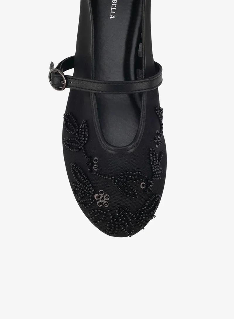 Flora Bella By Shoexpress BLACK Women Embellished Mary Jane Shoes Ramadan Collection for Women | Best Price UAE