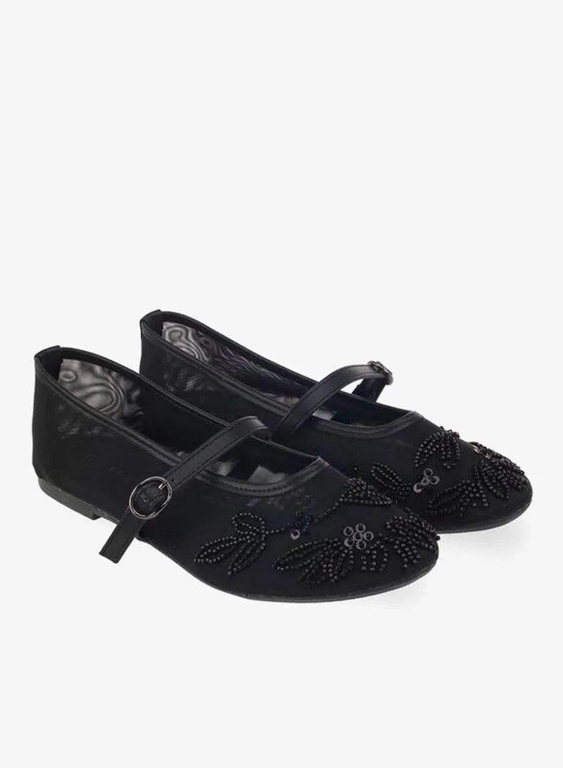 Flora Bella By Shoexpress BLACK Women Embellished Mary Jane Shoes Ramadan Collection for Women | Best Price UAE
