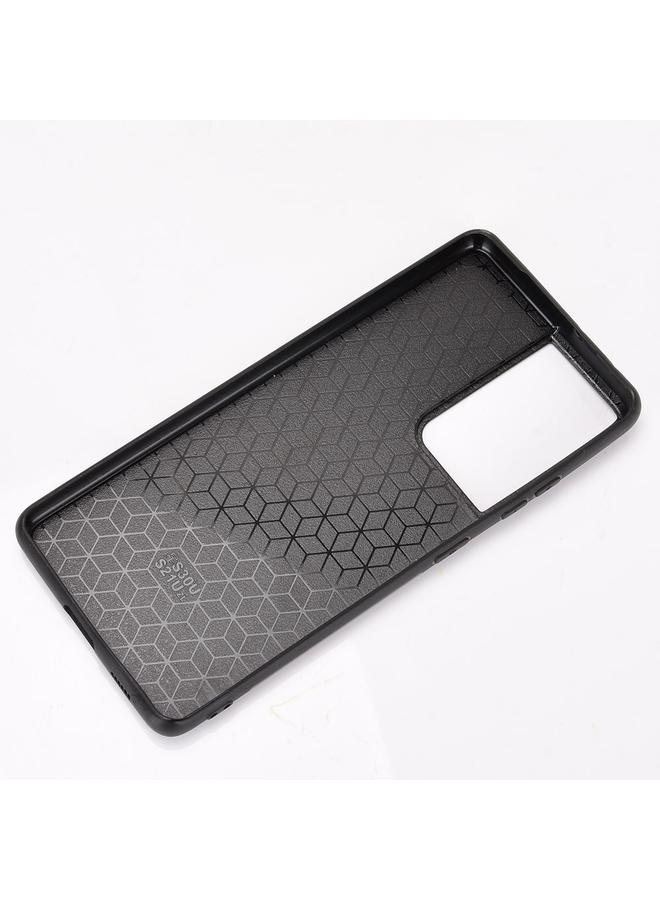 erorex Case For Samsung Galaxy S21 Ultra 5G Shockproof Sewing Cow Pattern Skin PC + PU + TPU Case - Image 4