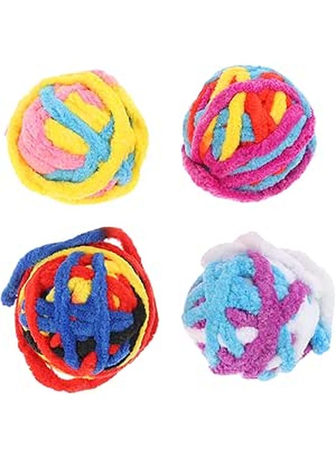 Interactive Cat Balls 40cm Tail 4 Pieces Bite Resistant Polyester Cat Toy - Image 1