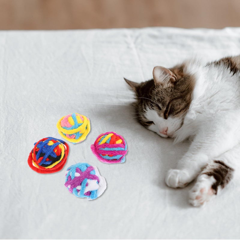 Interactive Cat Balls 40cm Tail 4 Pieces Bite Resistant Polyester Cat Toy - Image 5
