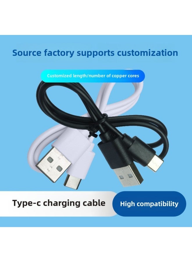 Source Type-c Charging Line Small Speaker Shaver Power Cord With Machine Line Data Line Short Line 2030cm-Color:20CM Black 2 Core Copper Clad Steel Tpye-c  - Image 3