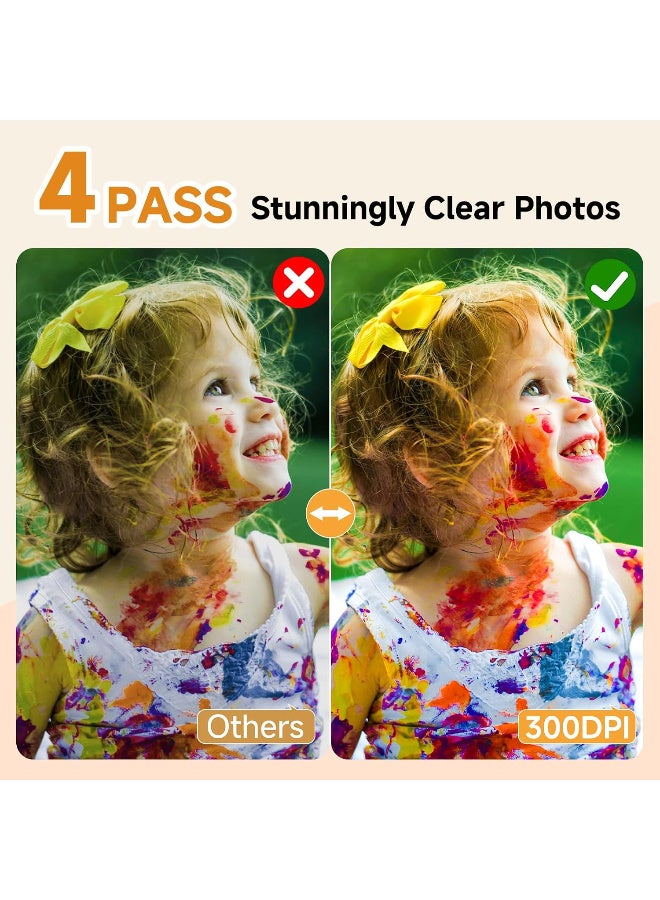 HPRT CP4100 4x6 Photo Printer for iPhone, Portable Picture Printer, Wi-Fi | Dye-Sublimation Printing for iPhone/Android,Full-Color Photo, 15S AR Video, Fun App, with 20 Sheets & 1 Ribbon, White - Image 5