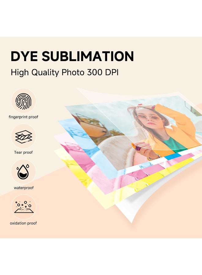 HPRT CP4100 4x6 Photo Printer for iPhone, Portable Picture Printer, Wi-Fi | Dye-Sublimation Printing for iPhone/Android,Full-Color Photo, 15S AR Video, Fun App, with 20 Sheets & 1 Ribbon, White - Image 3