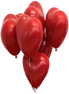 Generic Double-deck Heart-shaped Circular Pomegranate Wedding Party Romantic Balloon Red - 50 Pieces 