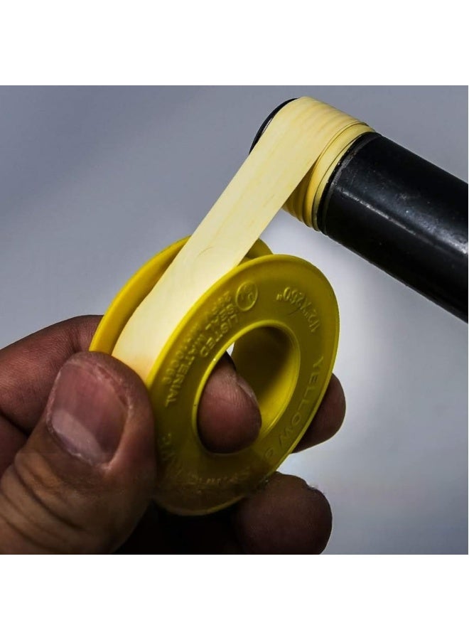 Poaker Yellow Gas Line Ptfe Tape Teflon Seal For Natural Gas, Propane, And Butane Lines Leak-Proof, Safe, And Durable For Residential And Commercial Use (2Pcs Teflon Tape) - Image 3